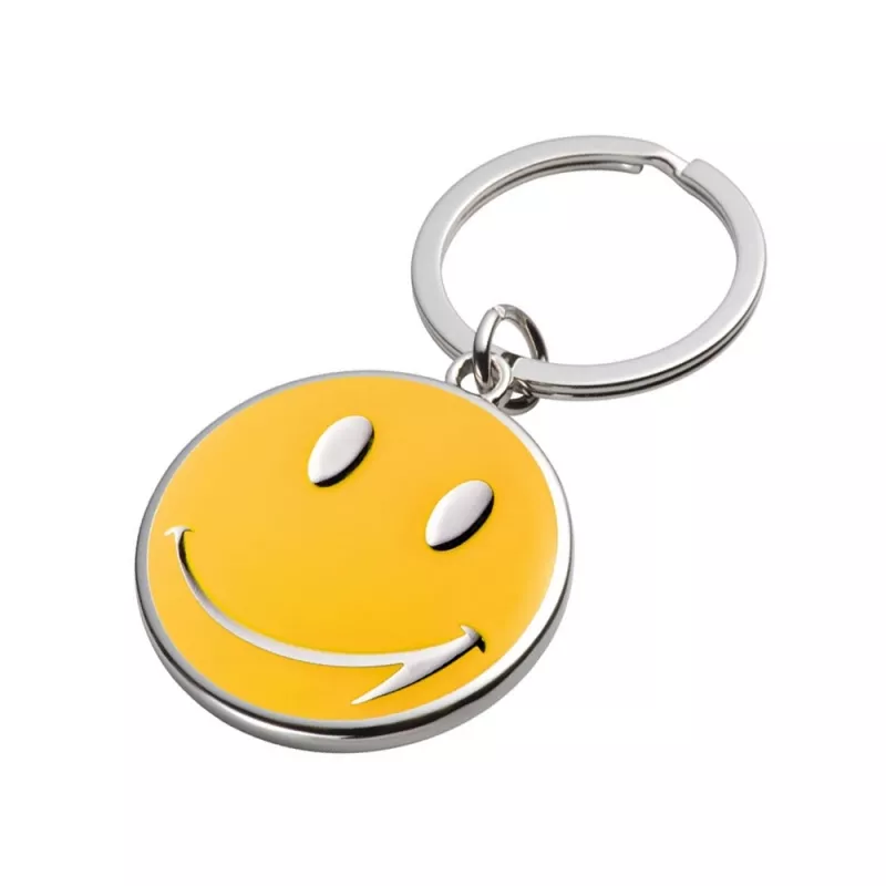 Brelok metalowy SMILE - żółty (347408)