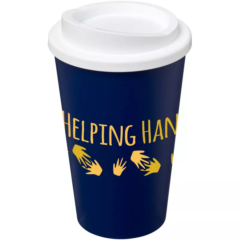 Kubek termiczny z serii Americano® o pojemności 350 ml - Biały-Niebieski (21000115)