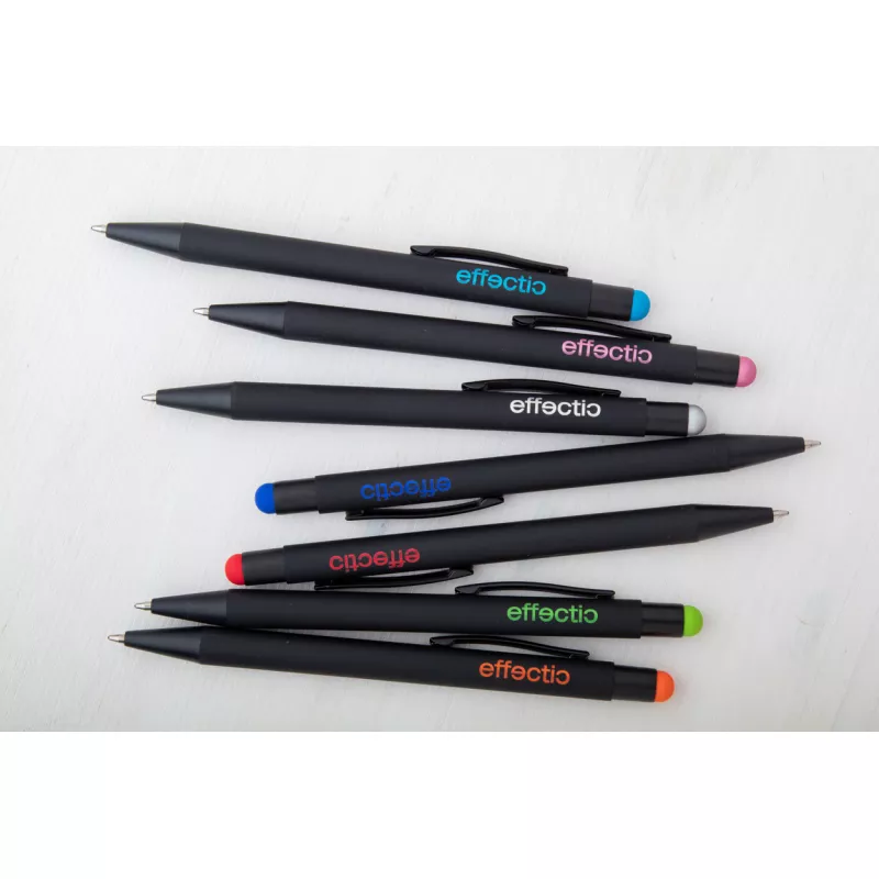 Długopis metalowy z kolorowym grawerem Pearly - fuksji (AP845170-25)