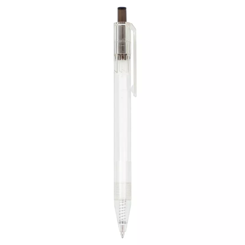 Długopis z R-PET - czarny transparentny (LT80562-N0402)