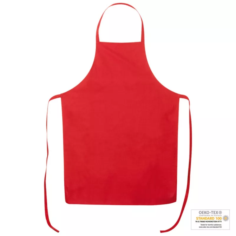 Fartuch kuchenny wiązany z tyłu z bawełny 170 g/m² - czerwony (8066405)