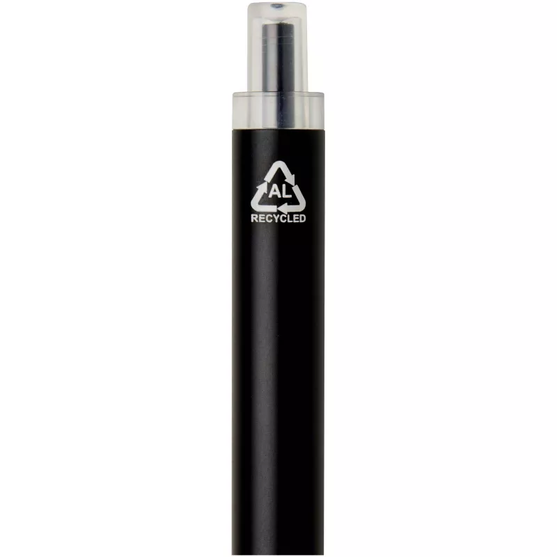 Długopis Spectrum wykonany z recyklingowanego aluminium (niebieski tusz) - Czarny (10740490)