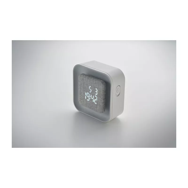 Budzik LED z tworzyw z recyklingu LUCE - Bialy (MO2299-06)