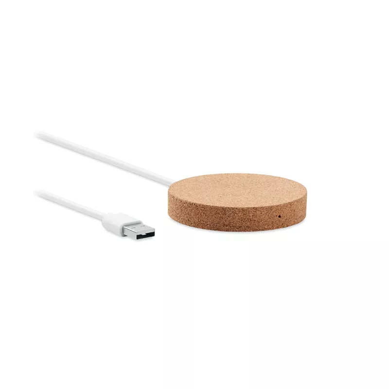 Ładowarka bezprzewodowa z korka 10W KOKE - Bezowy (MO6399-13)