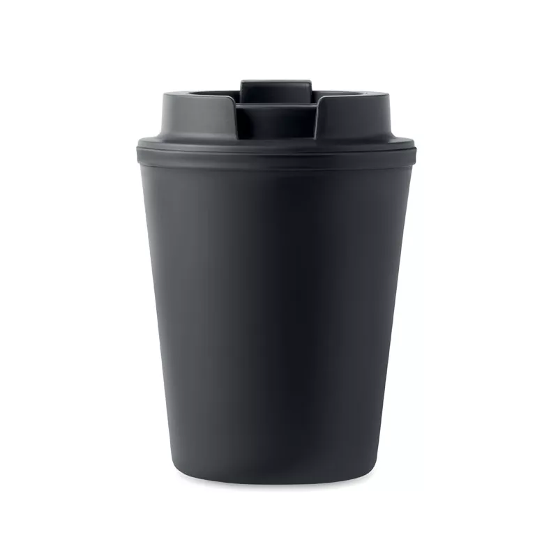 Kubek dwuścienny z PP 300 ml TRIDUS - Czarny (MO6866-03)