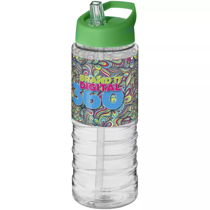 Bidon H2O Treble o pojemności 750 ml z wieczkiem z dzióbkiem - Przezroczysty-Zielony (21087707)