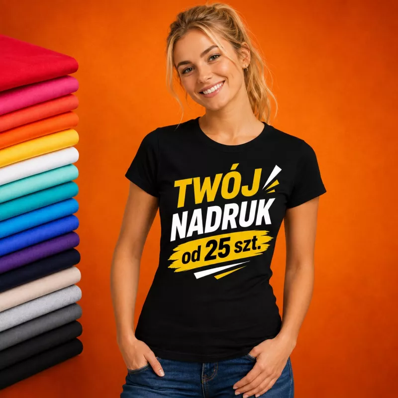Koszulka bawełniana 150 g/m² Gildan SoftStyle™ - DAMSKA - Black (64000L-BLACK)