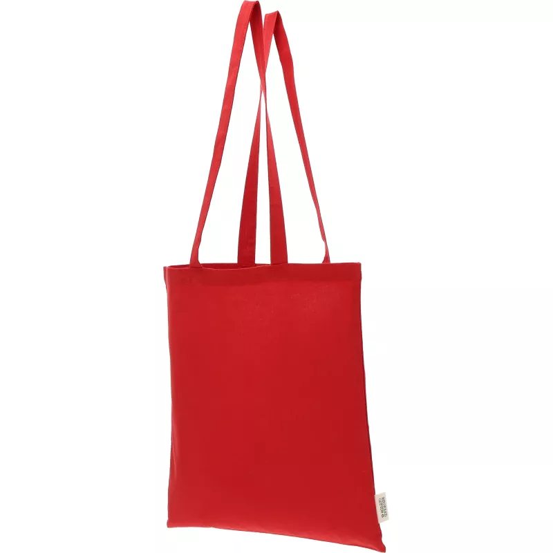 Torba bawełniana z długimi uszami 180g/m2 z materiałów z recyklingu GLEN - czerwony (6469805)