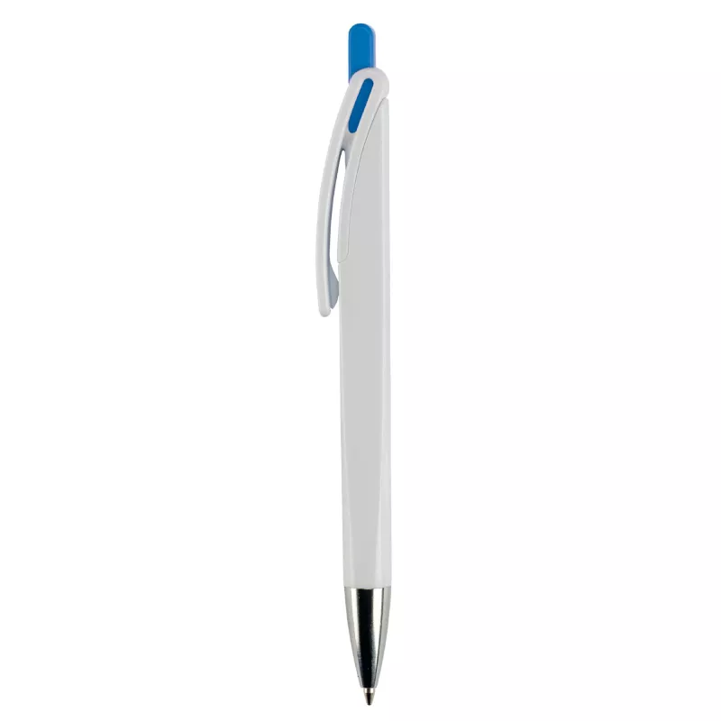 Długopis RIva w mocnym kolorze - biało / niebieski (LT80835-N0111)