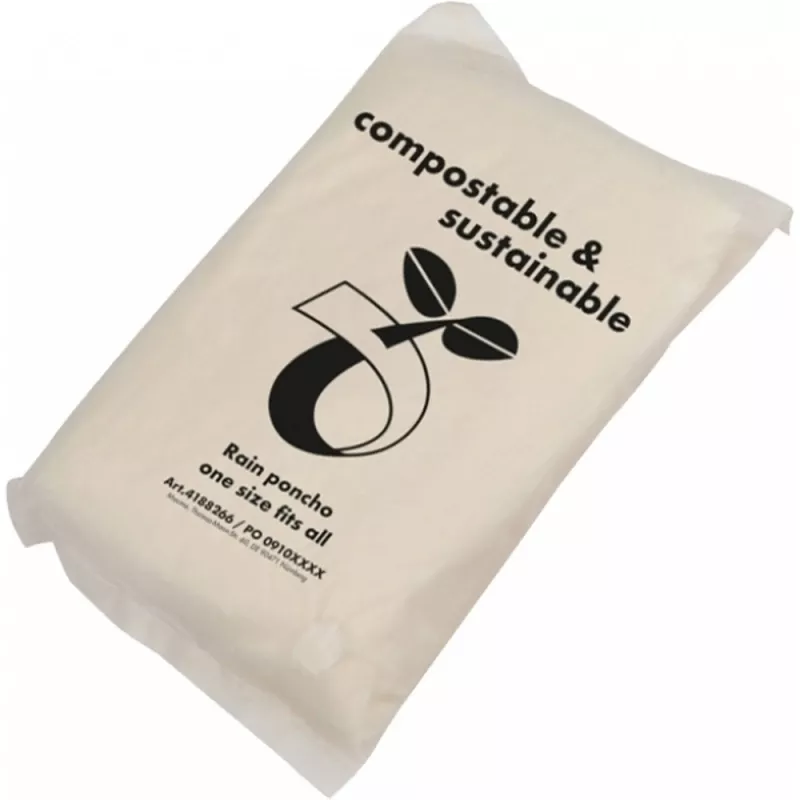 Poncho przeciwdeszczowe biodegradowalne FLEURUS - przeźroczysty (188266)