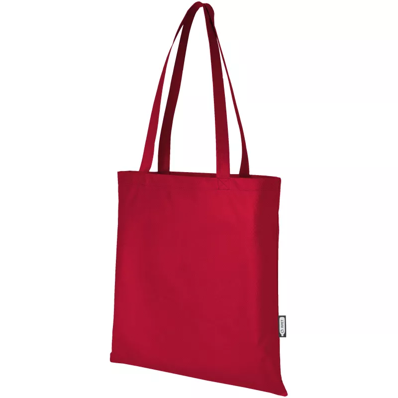 Zeus tradycyjna torba na zakupy o pojemności 6 l wykonana z włókniny z recyklingu z certyfikatem GRS - Czerwony (13005121)