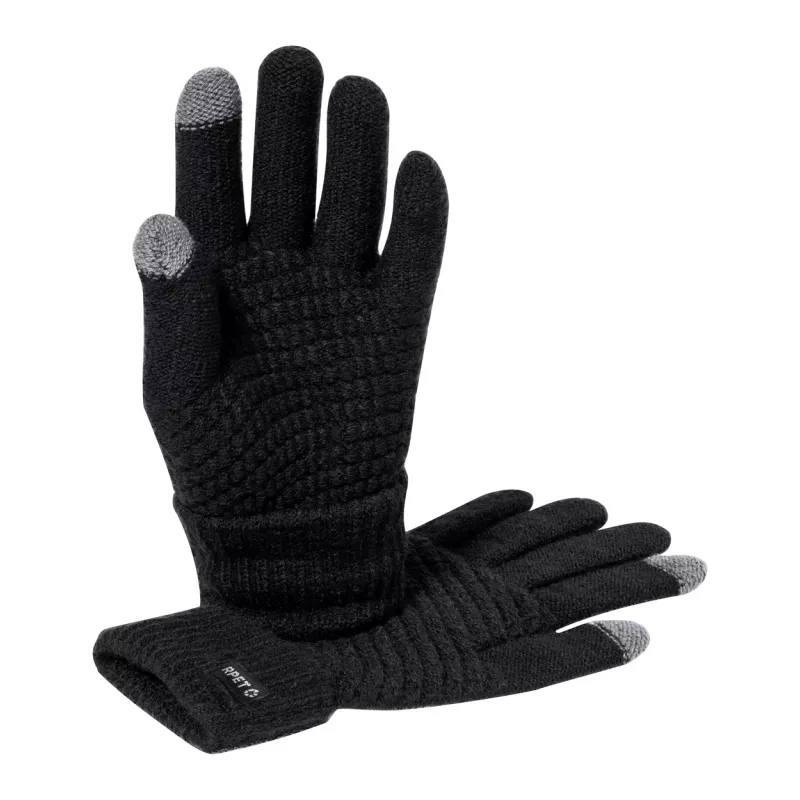 Demsey rękawiczki RPET do ekranów dotykowych - czarny (AP733457-10)