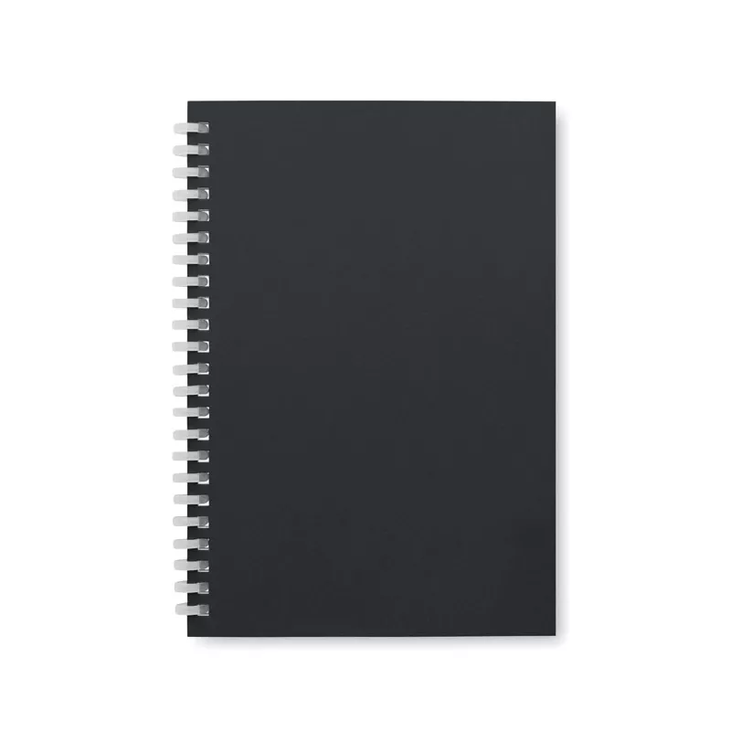 Notes A5 na spirali 80 kartek w linię RECARNOTE - Czarny (MO2523-03)