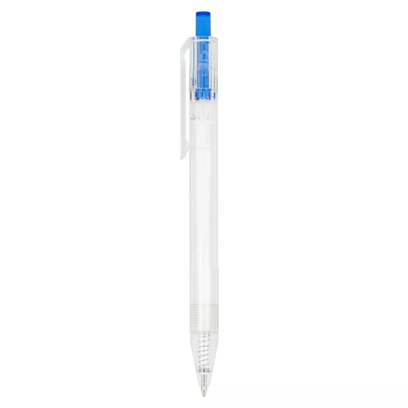 Długopis z R-PET - niebieski transparentny (LT80562-N0411)