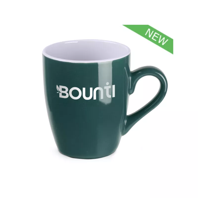 Kubek reklamowy Ilona (300 ml) - zielono-biała (M/040-ZIELONO/BIAŁY)