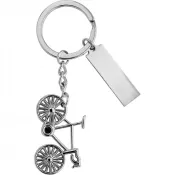 srebrny - Brelok do kluczy "rower"