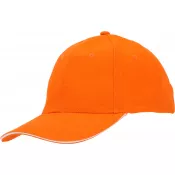 pomarańczowy - Czapka z daszkiem bawełniana 6 paneli, 260 g/m² CURTIS