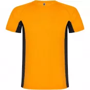 Czarny-Fluor Orange - Shanghai sportowa koszulka męska z krótkim rękawem