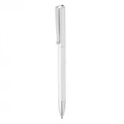 biały - Długopis plastikowy z metalowym klipem