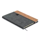 Notes A5 w okładce z filcu 80 kartek w linię CORKBOOK Kamienny Szary