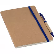 błękitny - Notatnik A5 z długopisem