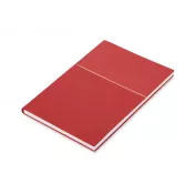czerwony - Notes reklamowy LORE A5, kartki w kropki, papier kamienny