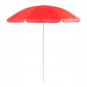 czerwony - Parasol plażowy ø200 cm z pokrowcem Sandok