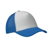 Czapka trucker 5-panelowa 150 g/m² BUBBLE Bialy/Niebieski