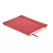 Notes A5 z recyklingu 80 kartek w linię BRETA Czerwony