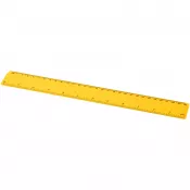 Żółty - Refari linijka z tworzywa sztucznego pochodzącego z recyklingu o długości 30 cm