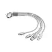 srebrny - Kabel USB do ładowania 3 w 1 TAUS