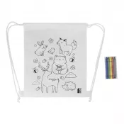 Zocolo Worek ze sznurkiem do kolorowania RPET, zwierzęta