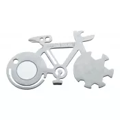 srebrny - Narzędzie wielofunkcyjne ze stali nierdzewnej w kształcie roweru z 11 funkcjami Coppi