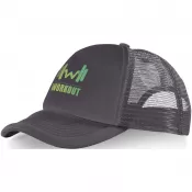 Czarny-Szary sztormowy - Czapka 5-panelowa Trucker