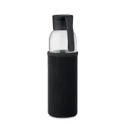 Butelka szklana z recyklingu 500 ml w etui EBOR Czarny