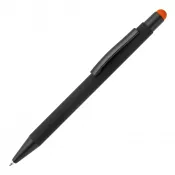 czarno / pomarańczowy - Długopis metalowy New York