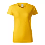 Żółty - Koszulka bawełniana damska 160 g/m²  BASIC 134