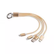 złoty - Kabel USB do ładowania 3 w 1 TAUS
