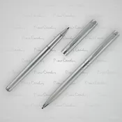 szary - Zestaw piśmienny długopis i pióro kulkowe RENEE Pierre Cardin