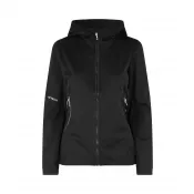 Black - Kurtka damska ID softshell z kapturem 0837 185 g/m²