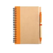 Notes B6 z długopisem 70 kartek gładkie SONORA PLUS Pomaranczowy