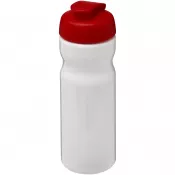 Biały-Czerwony - Bidon H2O Base® o pojemności 650 ml z wieczkiem zaciskowym