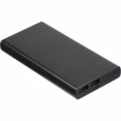 czarny - Power bank 10000 mAh z aluminium z recyklingu GIORGIA