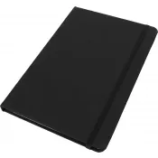 czarny - Notatnik A5 w linie z materiałów z recyklingu DOMINIK