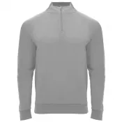 Szary - Epiro bluza unisex z długim rękawem i zamkiem błyskawicznym 1/4 200 g/m²