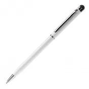 biały - Długopis aluminiowy z dotykowym rysikiem