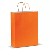 pomarańczowy - Papierowa torba 30x40x12 cm 120g/m²