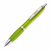 jasnozielony - Długopis plastikowy reklamowy MOSCOW (transparentny)