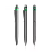 Zielony - Aluminiowy długopis z recyklingu z kolorowym akcentem