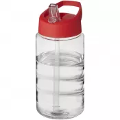 Czerwony-Przezroczysty - Bidon H2O Bop o pojemności 500 ml z wieczkiem z dzióbkiem